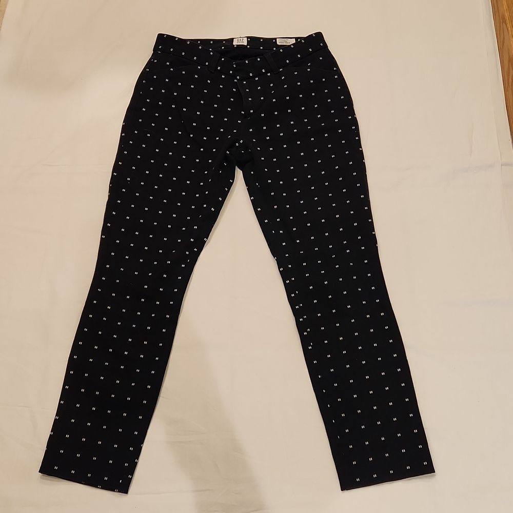 Women's Gap polka dot like Pattern Dress Pants black white cute size4